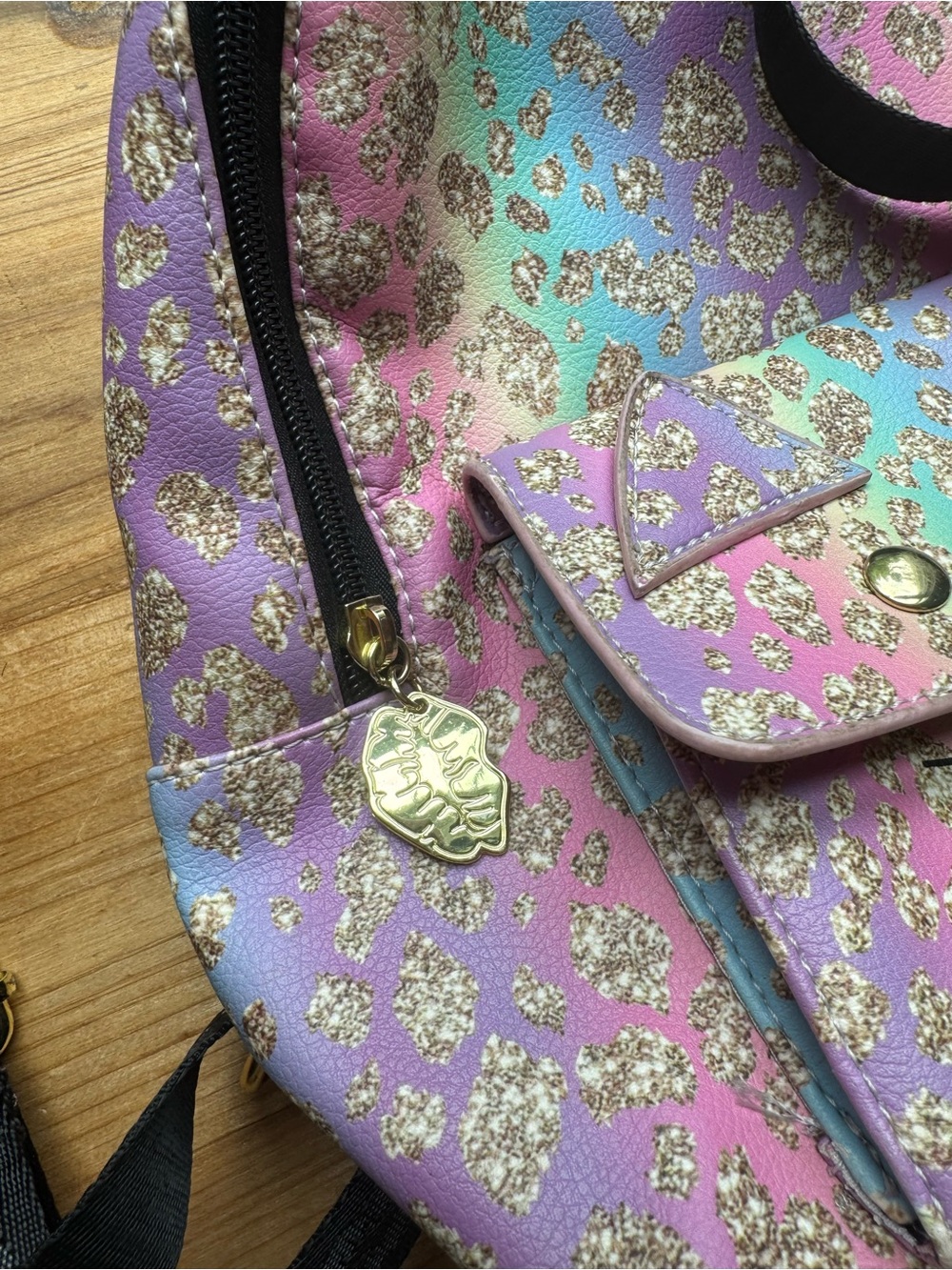 Betsey Johnson Cat Kitten Rainbow Backpack - Picture 7 of 10